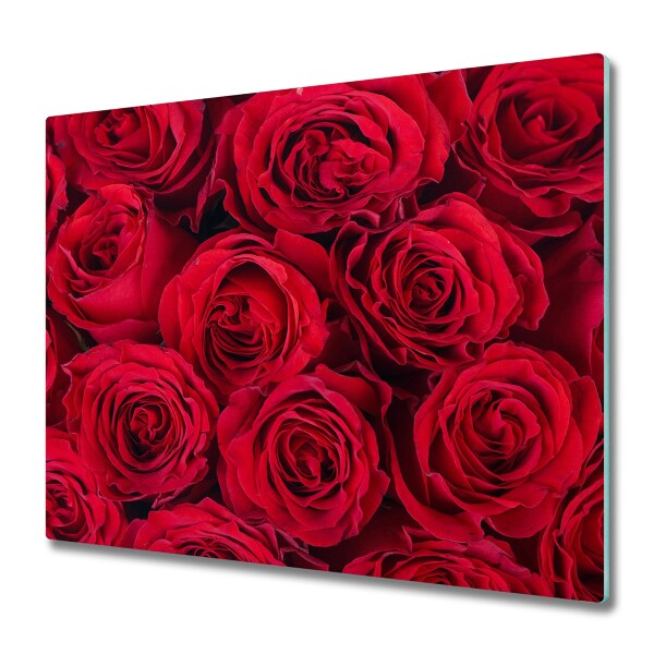 Protection pour plaque de cuisson Roses rouges