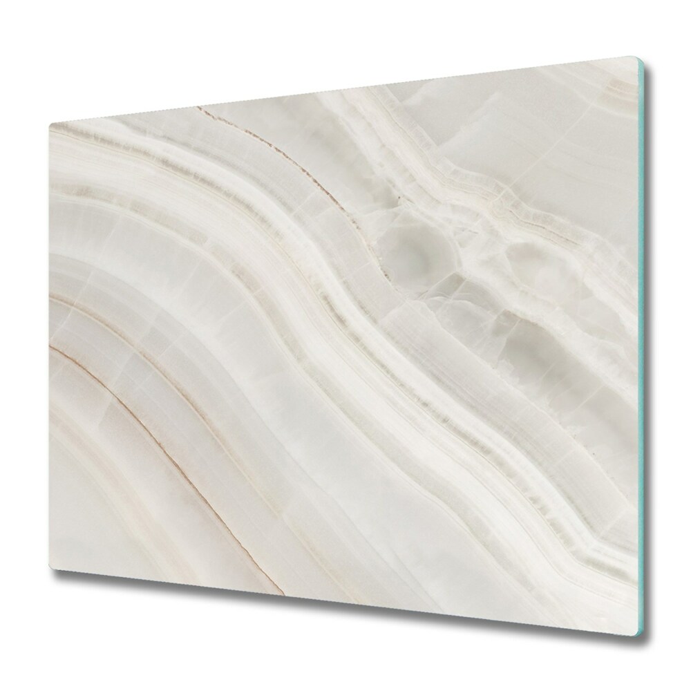 Cache plaque de cuisson Marbre gris clair