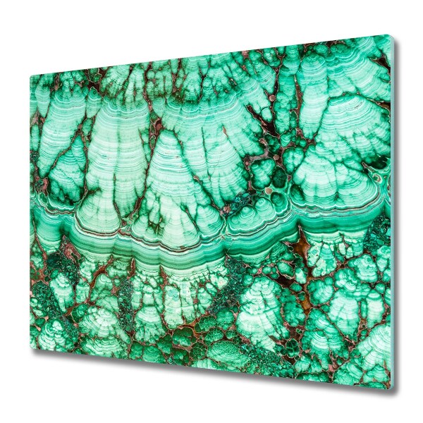 Protection pour plaque de cuisson Gros plan sur la malachite