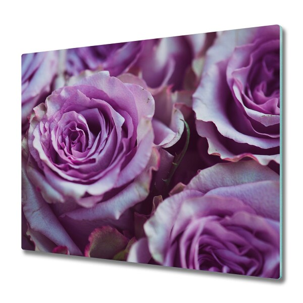 Protection pour plaque de cuisson Roses violettes