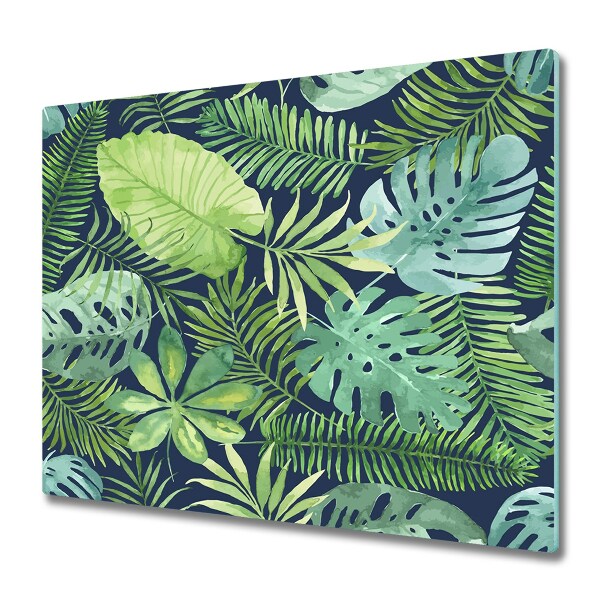 Protection pour plaque de cuisson Feuilles de plantes tropicales