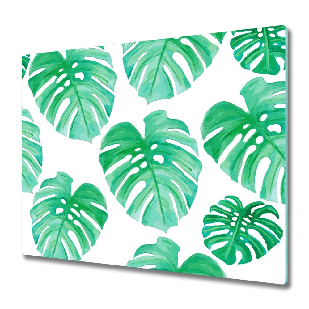 Planche à découper verre Feuilles de monstres