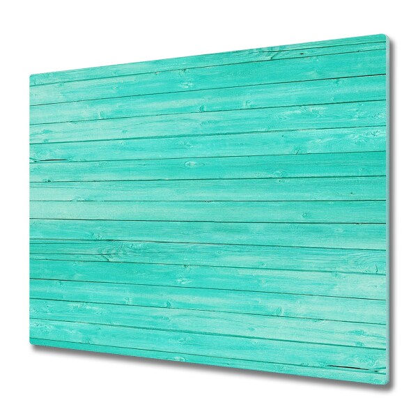 Protège plaque de cuisson Planches turquoises