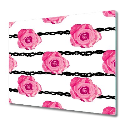 Protection pour plaque de cuisson Roses et chaînes
