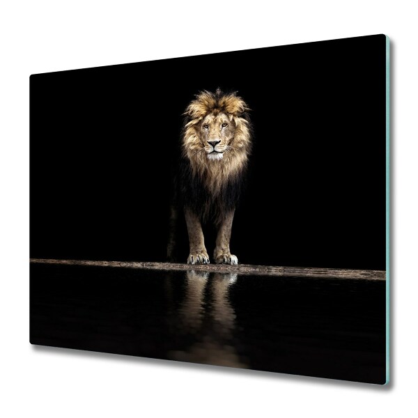 Protection plaque induction Lion sur fond noir