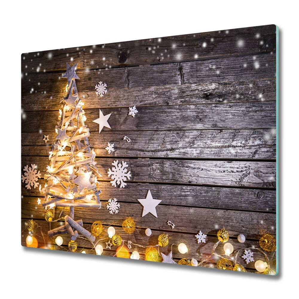 Cache plaque de cuisson Arbre de Noël doré