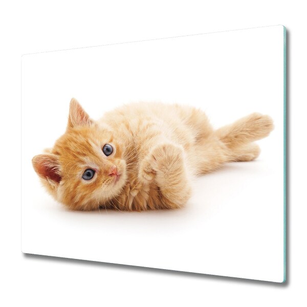 Protection pour plaque de cuisson Chaton rouge