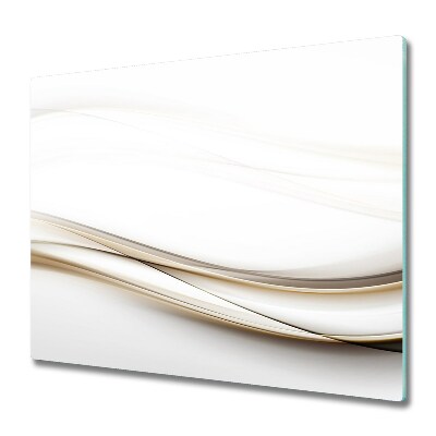 Couvre plaque de cuisson Motif de vagues beige