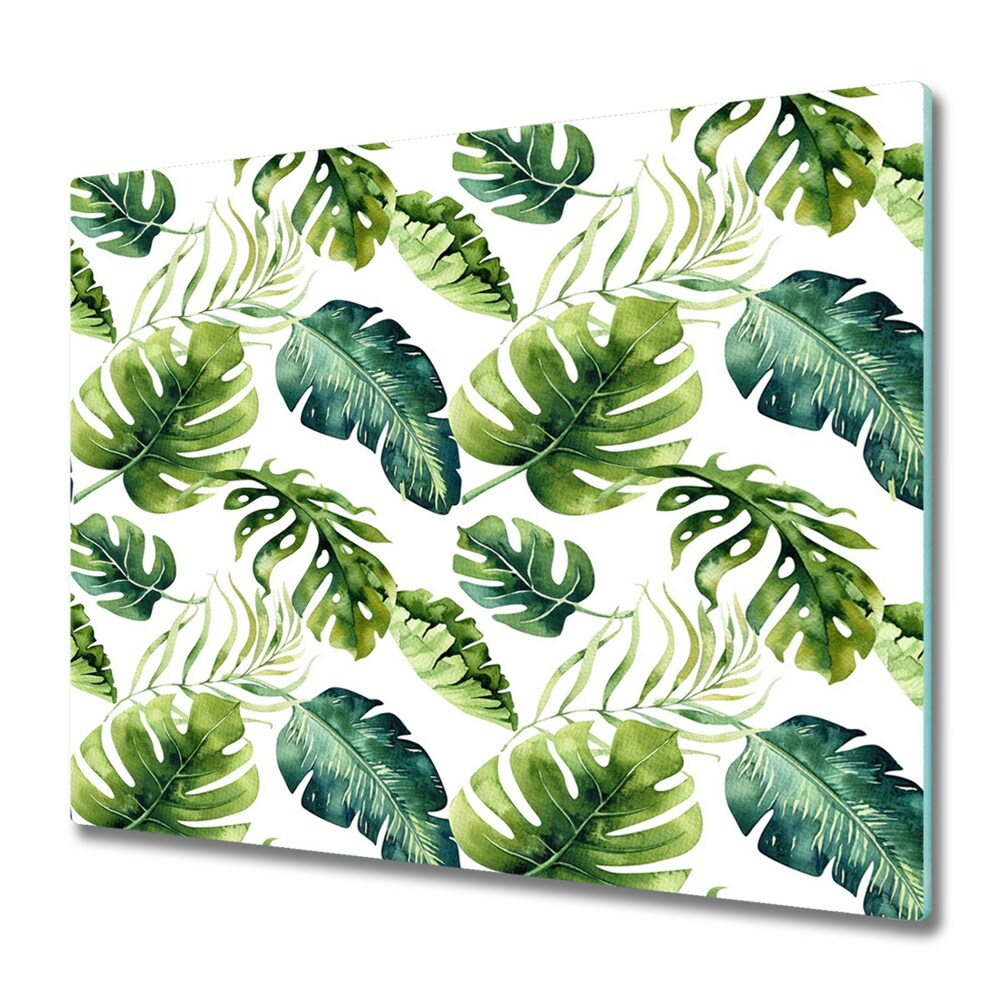 Protège plaque de cuisson Feuilles tropicales