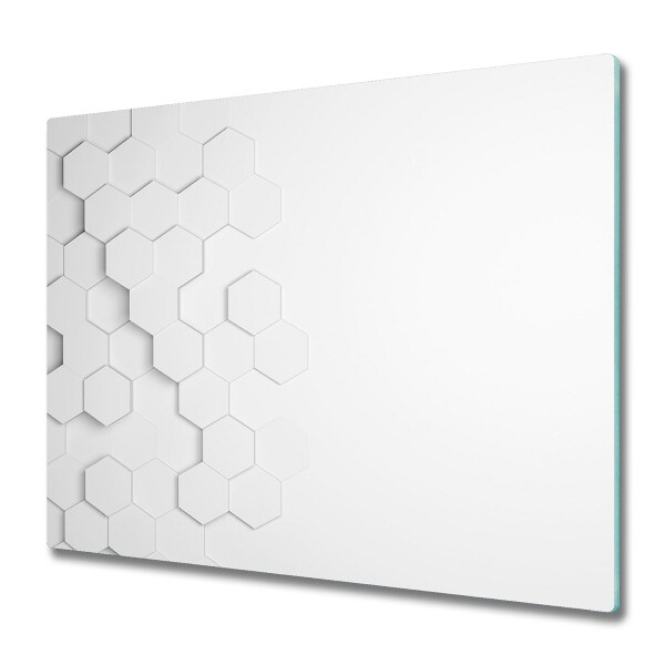 Protection plaque induction Fond blanc hexagonal