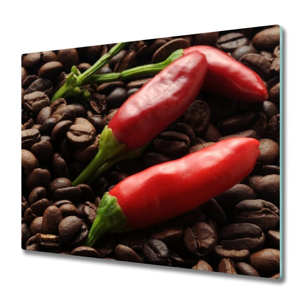 Couvre plaque de cuisson Piment sur grains de café