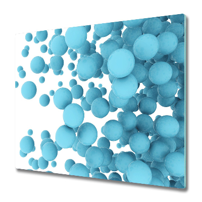 Planche à découper en verre Boules bleues abstraites