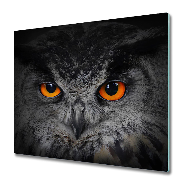 Protège plaque de cuisson Yeux de hibou orange