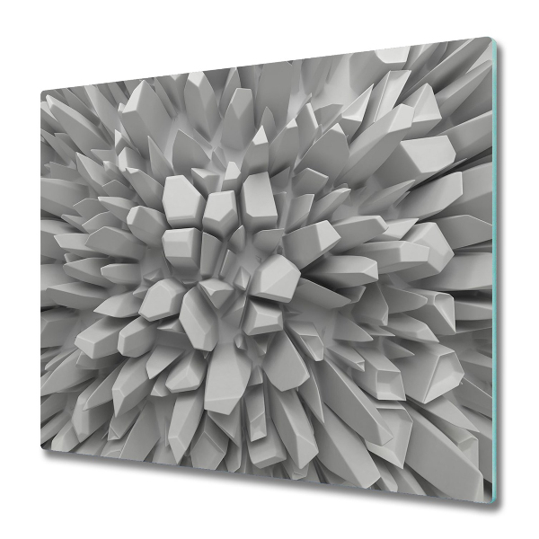 Protège plaque de cuisson Abstraction blanche 3D