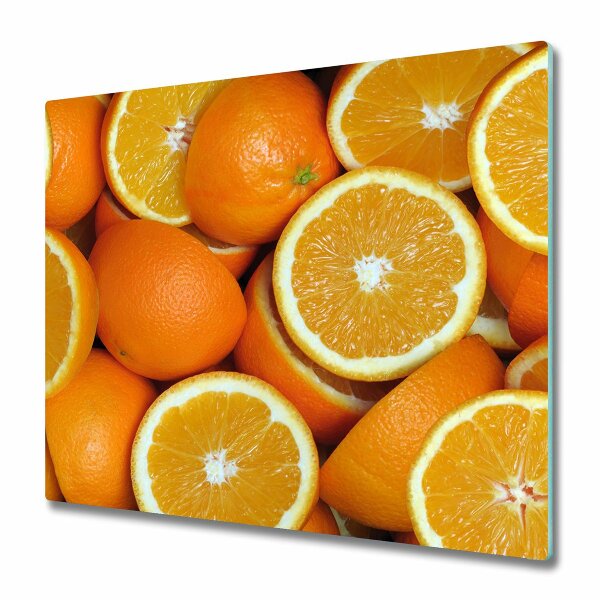 Planche à découper en verre Oranges fraîches