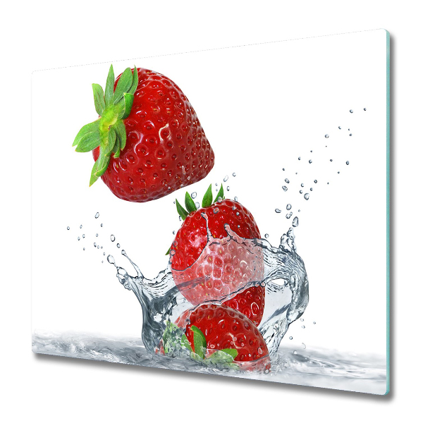 Protège plaque de cuisson Fraises dans l'eau