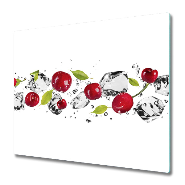 Cache plaque de cuisson Cerises et eau