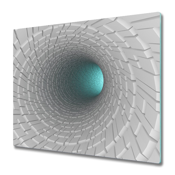 Planche à découper en verre Tunnel gris 3D