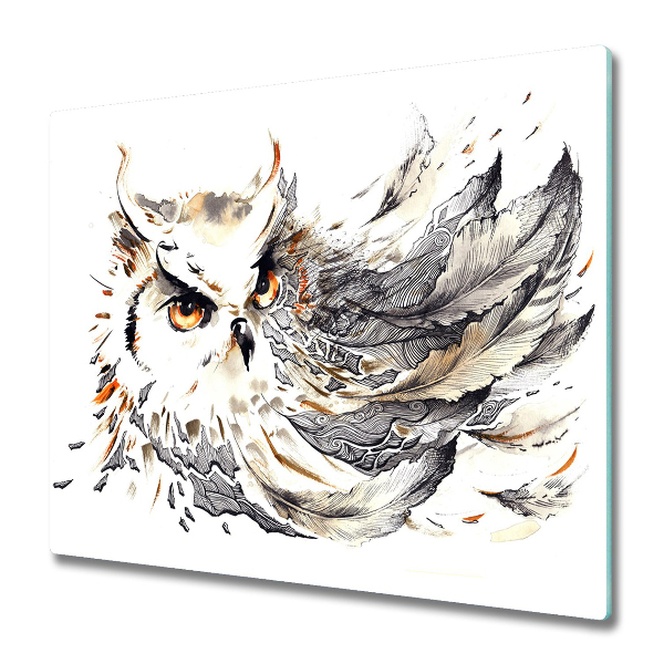 Protection plaque induction Hibou en dessin animé