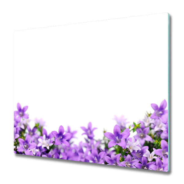 Protège plaque de cuisson Fleurs en forme de clochettes violettes