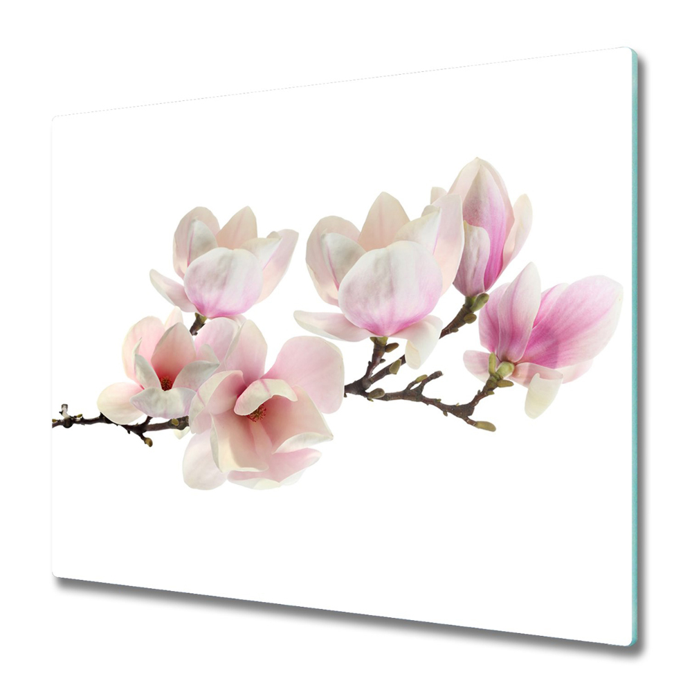 Couvre plaque de cuisson Fleurs de magnolia