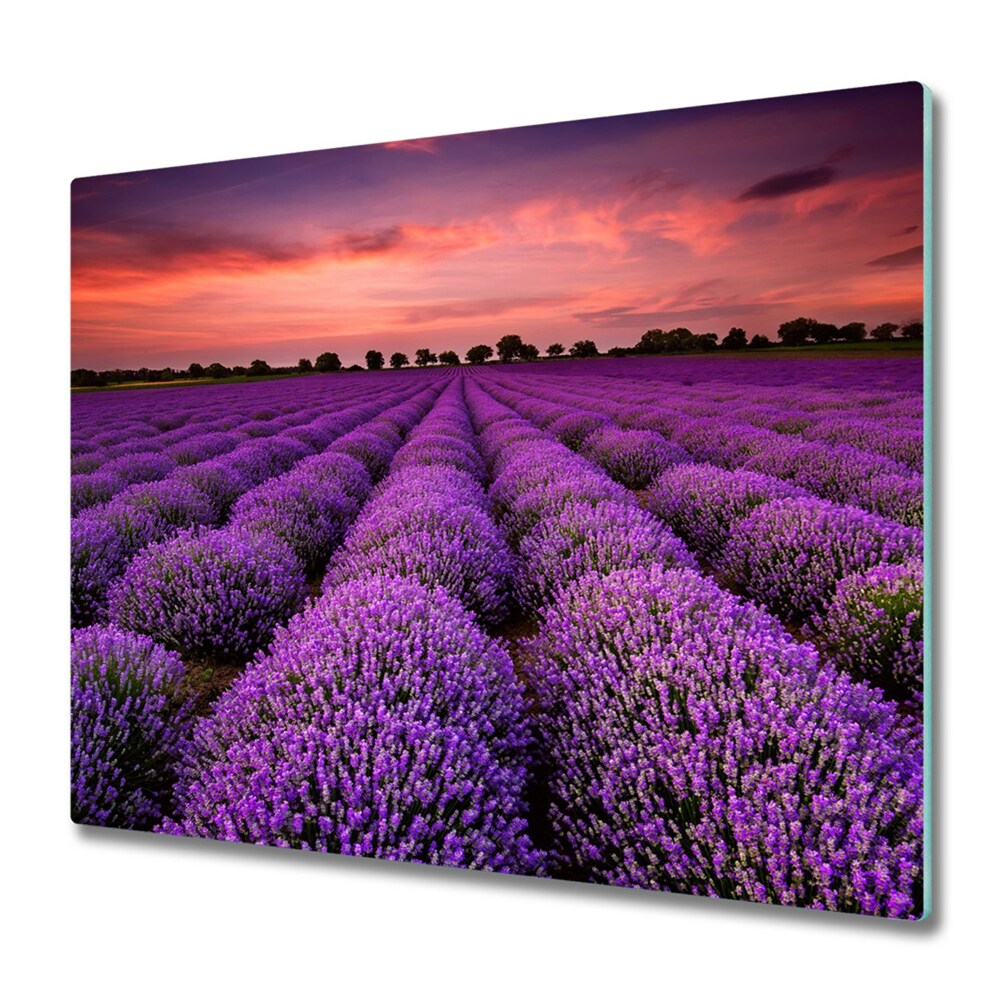 Couvre plaque de cuisson Champs de lavande violette