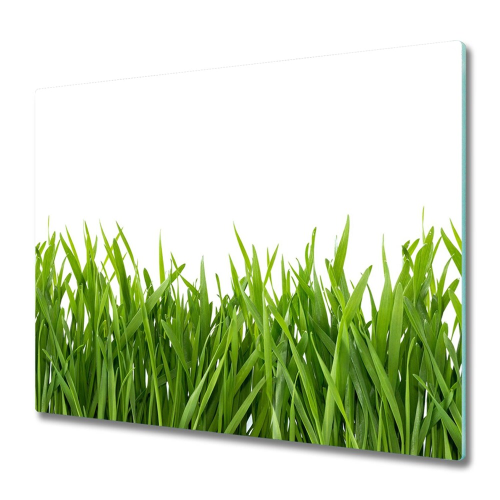 Protège plaque de cuisson Herbe sur fond blanc