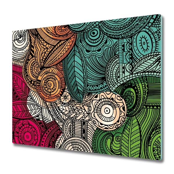 Protège plaque de cuisson Motifs colorés fantaisistes