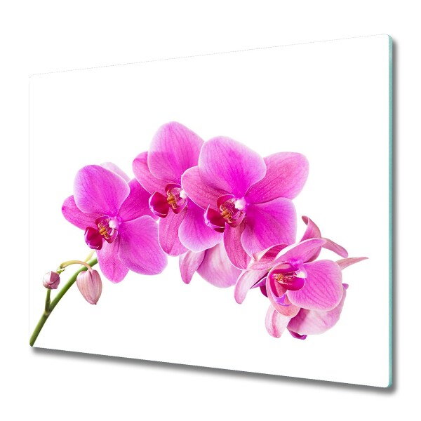 Protection pour plaque de cuisson Fleur d'orchidée rose