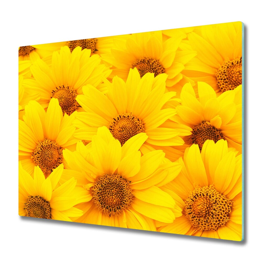 Planche à découper verre Fond de tournesols