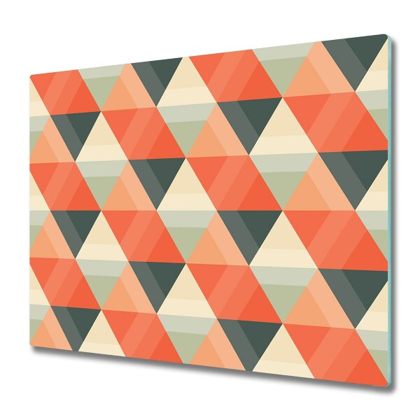 Cache plaque de cuisson Triangles orange