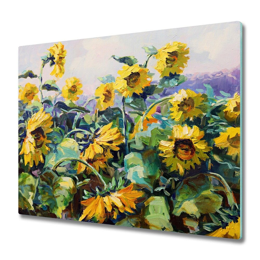 Protection plaque induction Tournesols peints