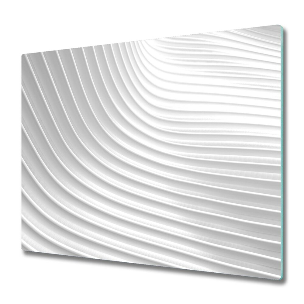 Protection pour plaque de cuisson Lignes blanches abstraites