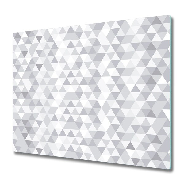 Cache plaque de cuisson Triangles gris et blancs