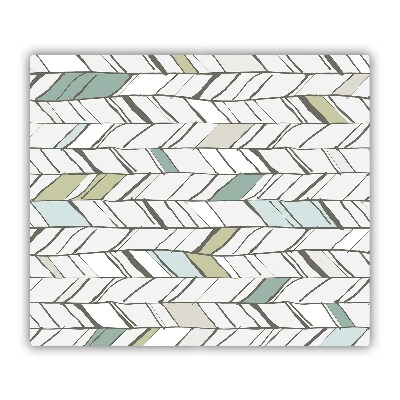 Couvre plaque de cuisson Chevrons vert vif