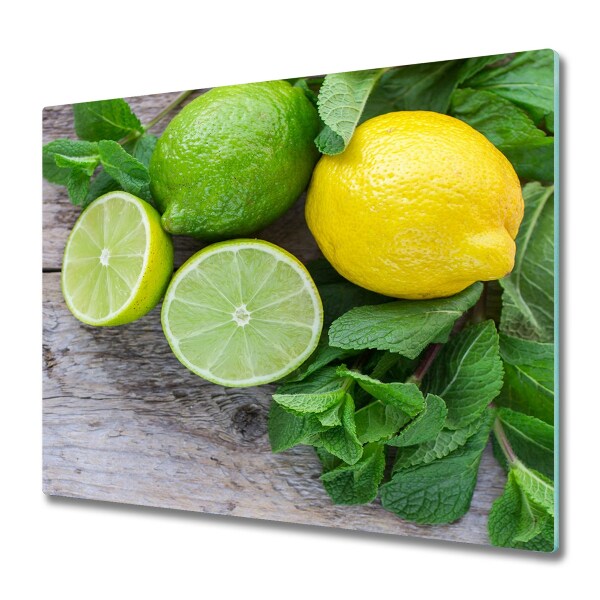 Protection plaque induction Citron vert et feuilles de menthe