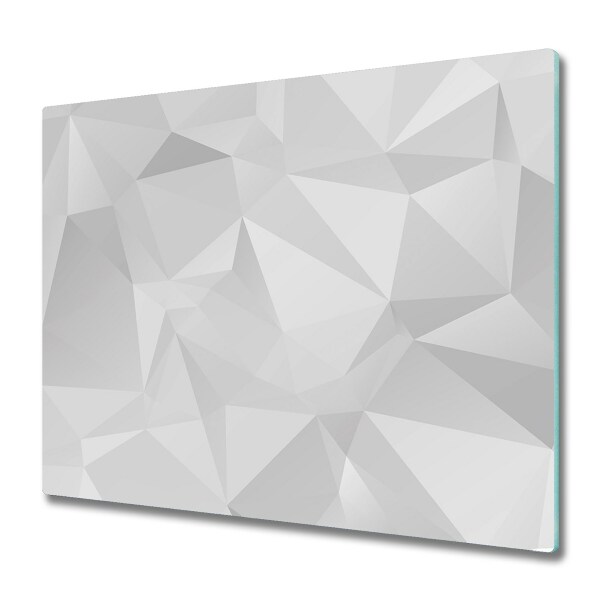 Protection pour plaque de cuisson Abstrait en triangles blancs