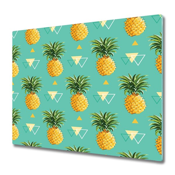 Planche à découper verre Ananas et triangles