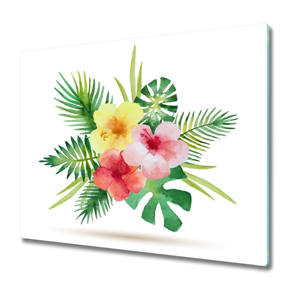 Protection plaque induction Bouquet hawaïen