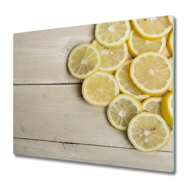 Couvre plaque de cuisson Citrons sur une planche