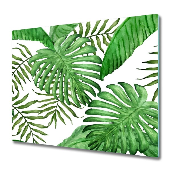 Protège plaque de cuisson Feuilles de palmiers tropicaux