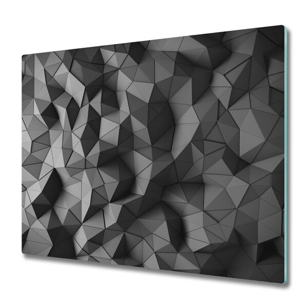 Protection plaque induction Fond 3D abstrait noir et gris