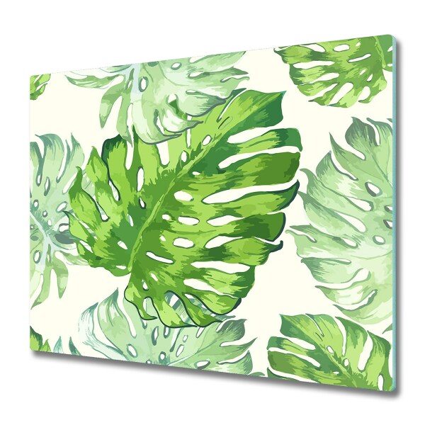 Planche à découper verre Feuilles de monstres tropicaux