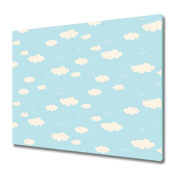 Protection pour plaque de cuisson Fond de nuages