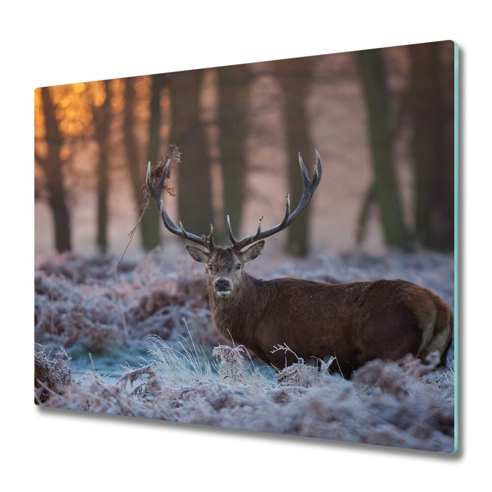 Protège plaque de cuisson Cerf à l'orée d'une forêt
