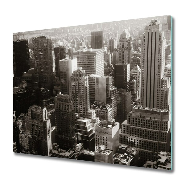 Cache plaque de cuisson New York Noir et blanc