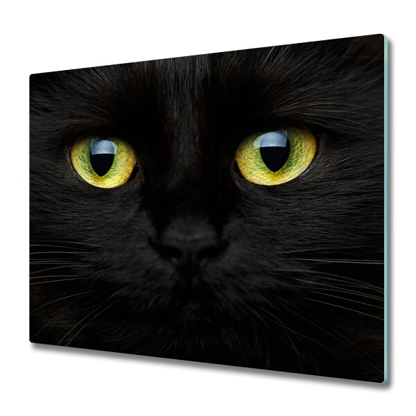 Protège plaque de cuisson Yeux d'un chat noir