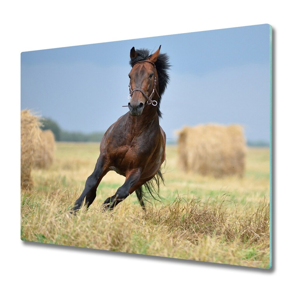 Protège plaque de cuisson Cheval au galop dans un champ