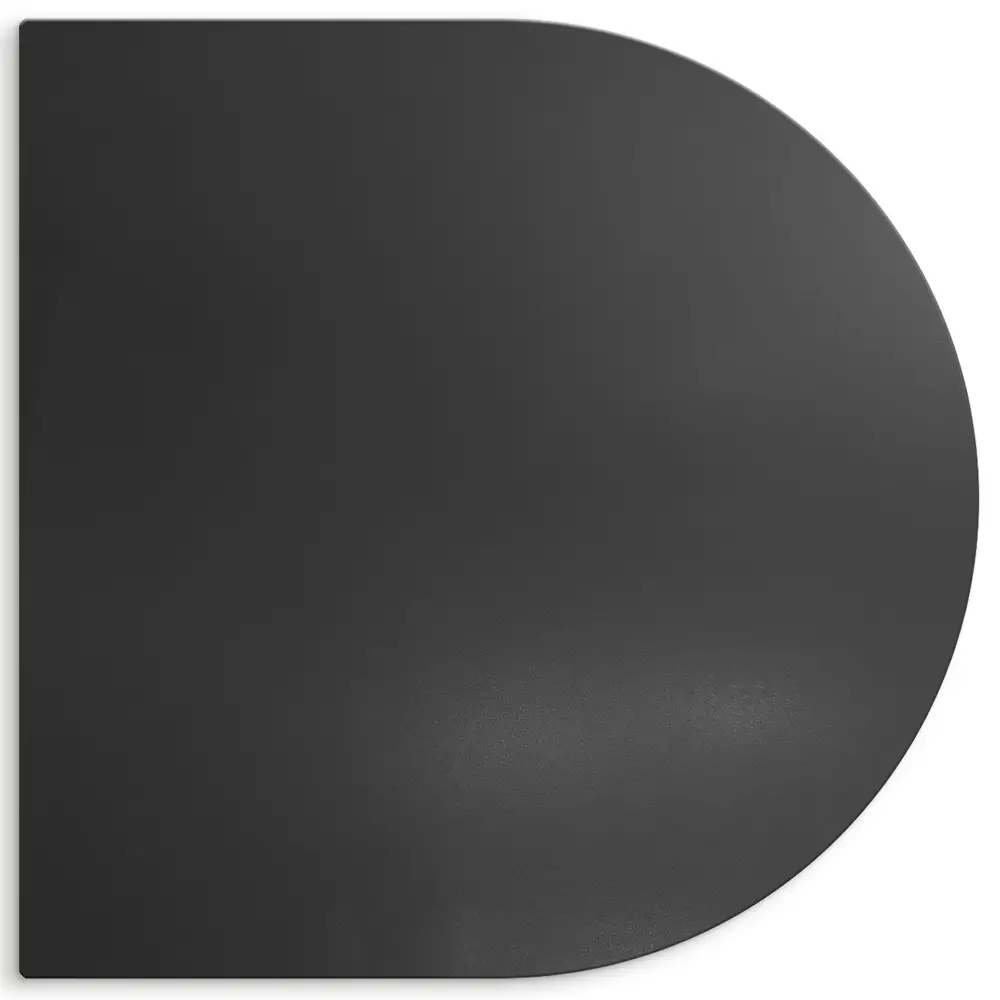 Plaque de sol en acier pour barbecue forme semi-ovale 100x100 cm