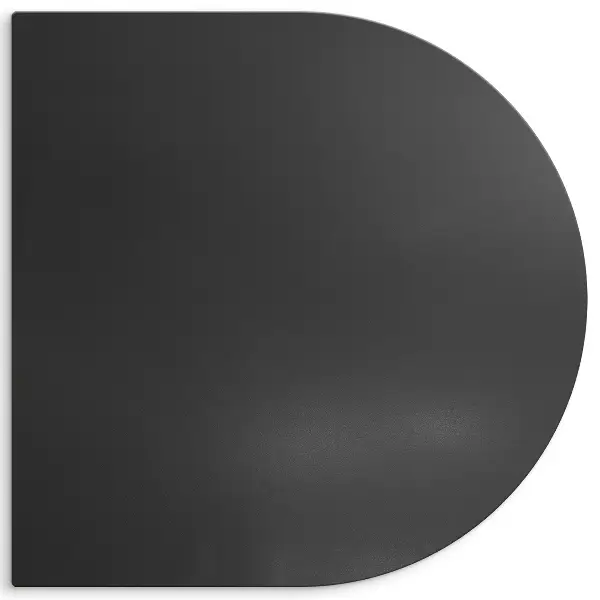 Plaque de sol en acier pour barbecue forme semi-ovale 100x100 cm